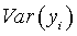 Var\left( {y_i } \right)